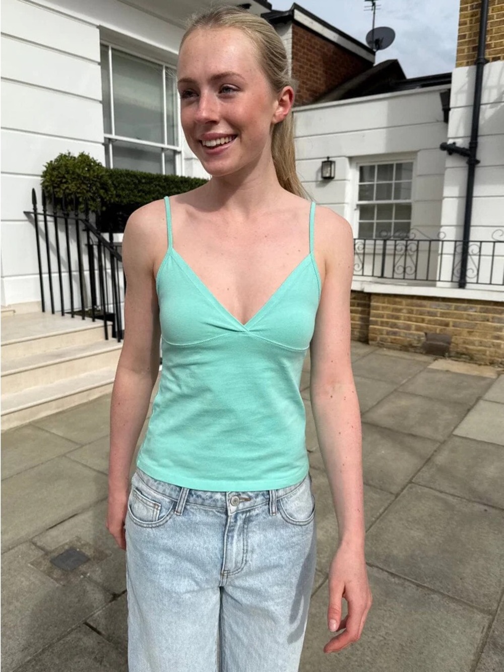 Brandy melville Seaform teal Amara tank top
